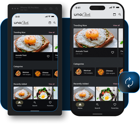 Hot Reload running on a connected device
