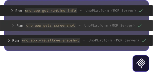 Uno Platform Studio App MCP process