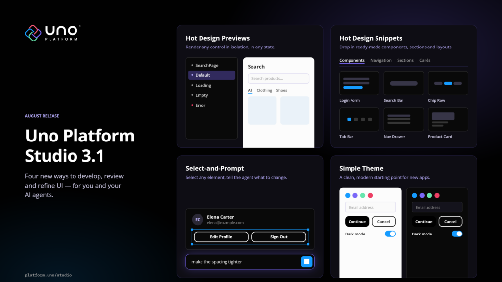 Uno Platform Studio 3.1 Release: Ship with Confidence