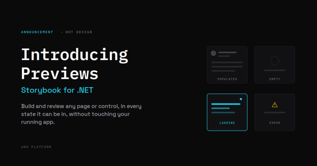Introducing Previews: Storybook for .NET