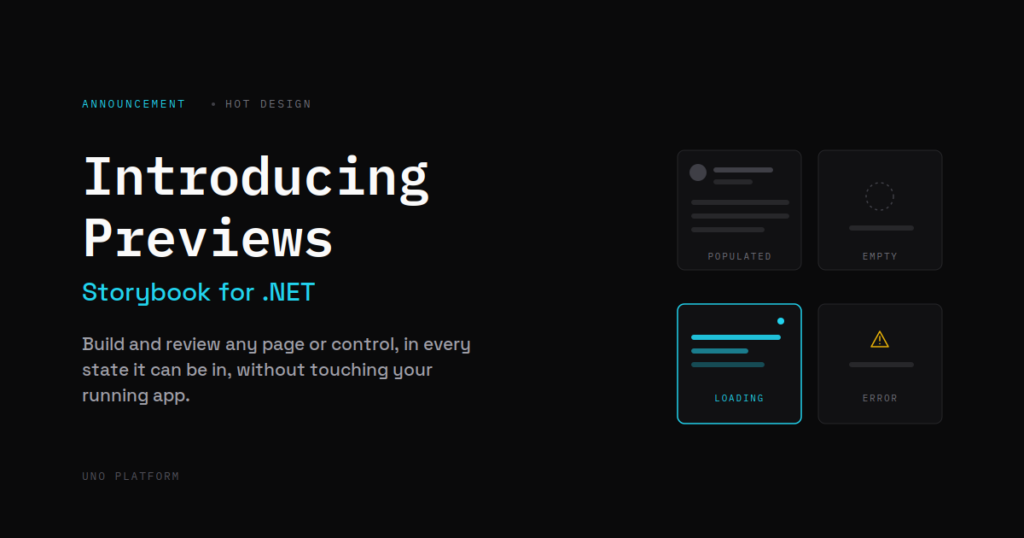 Introducing Previews: Storybook for .NET