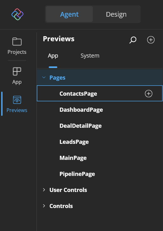Adding a new preview from the Previews tree in Hot Design