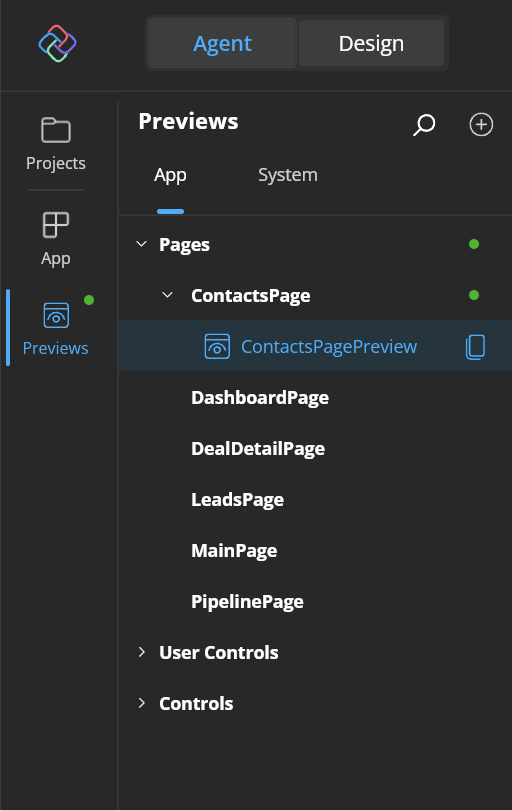 Duplicating an existing preview in Hot Design